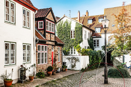 Häuser in einem historischen Kaufmannshof