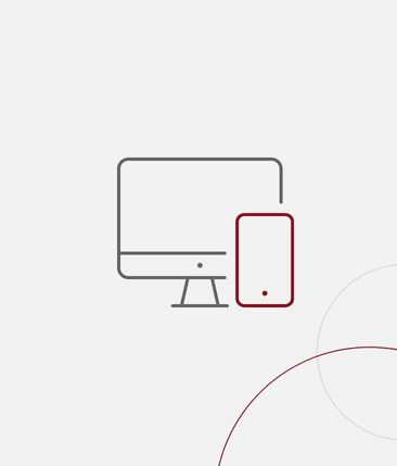 Grafikkachel: Zu sehen ist ein Monitor und ein Handy.