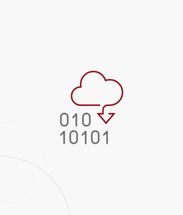 Eine rote Wolke mit Zahlen
