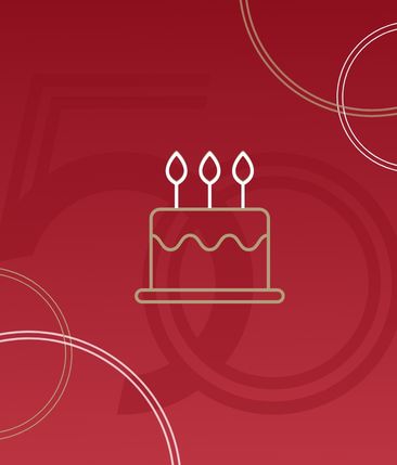 Grafikkachel: Torte mit drei Kerzen