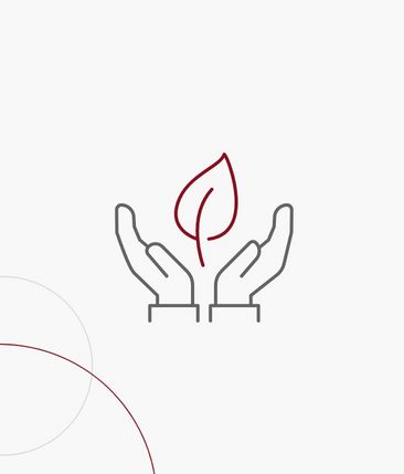 Grafikkachel: Hände, die ein Blatt hochhalten
