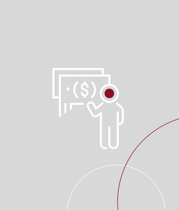Graue Grafik mit einem Männchen und Tafeln