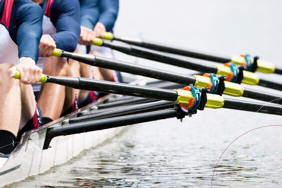 Nahaufnahme von einem Sportruderboot