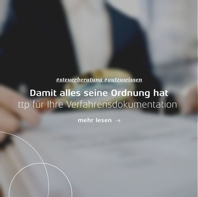 Linkkachel: Damit alles seine Ordnung hat – ttp für Ihre Verfahrensdokumentation