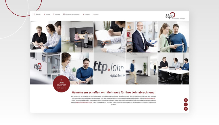 Zu sehen sind zwei Laptops. Geöffnet sind zum einen die ttp.loh-Beiträge und zum anderen die Ansprechpartner.