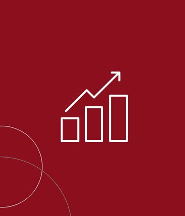Eine rote Kachel mit einer Statistik